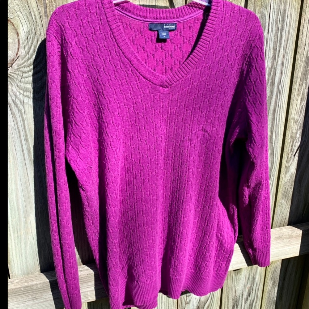 Purple Knit Basic Editions Sweater